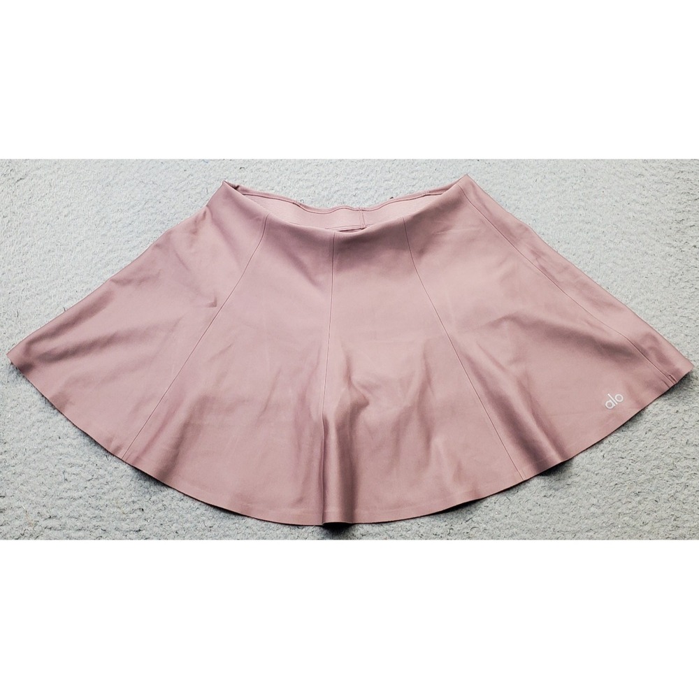 Alo Yoga Airlift Down The Line Tennis Skort Womens S Pink Elastic Waist Athletic